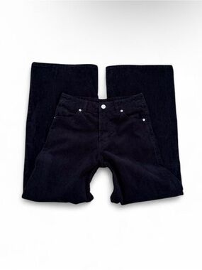 H&M Wide Leg Corduroy Pants in Black